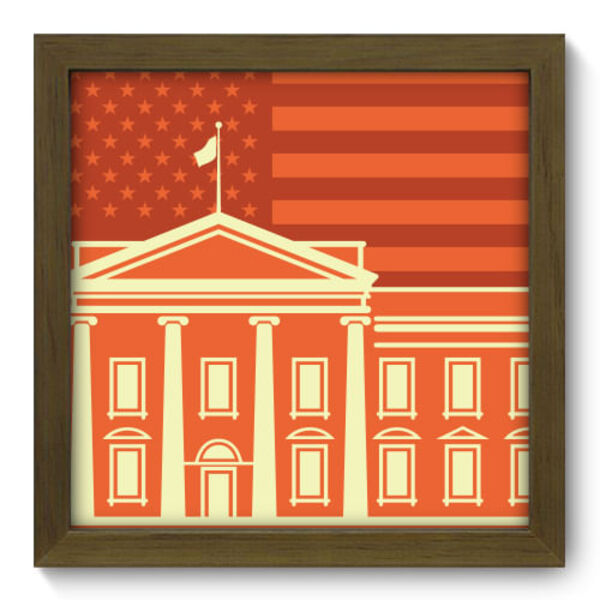 Quadro Decorativo - Estados Unidos - 22cm X 22cm - 107qdmm