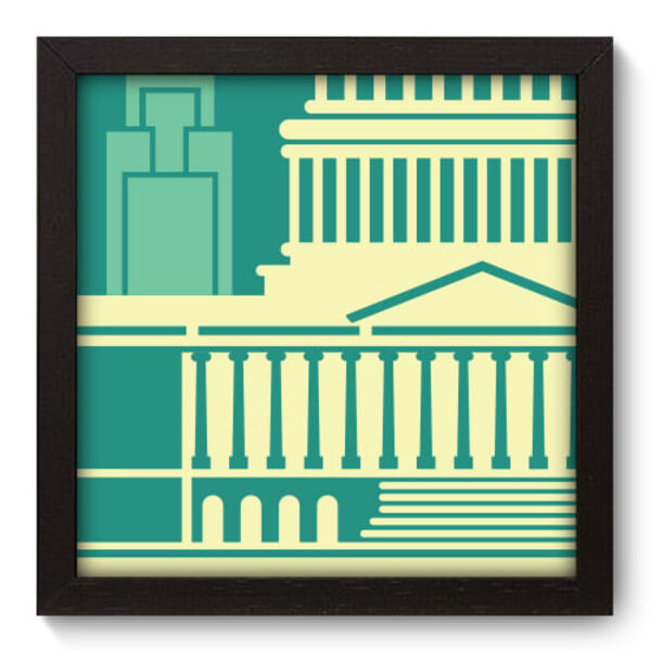 Quadro Decorativo - Estados Unidos - 22cm X 22cm - 108qdmp