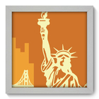 Quadro Decorativo - Estados Unidos - 22cm X 22cm - 110qdmb