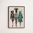 Quadro Decorativo Estilo Colagem Mulheres Retrô 45x34cm A3 (4
