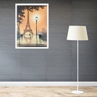 Quadro Decorativo Estilo Pintura Paris  - 70x50cm Moldura Pre