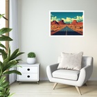 Quadro Decorativo Estrada Deserto  - 50x70cm Moldura Preta