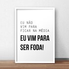 Quadro Decorativo Eu Sou Eu 50X70cm Branco