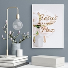 Quadro Decorativo Evangélico Jesus É A Nossa Paz 45x34cm - Co