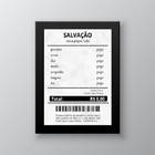 Quadro Decorativo Evangélico recibo 24x18cm - Com Vidro Moldu