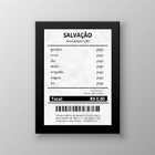 Quadro Decorativo Evangélico recibo 45x34cm - Com Vidro Moldu