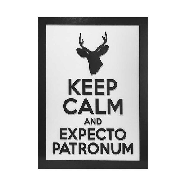Quadro Decorativo ''expecto Patronum'' 40x30 Com Base - D'ros