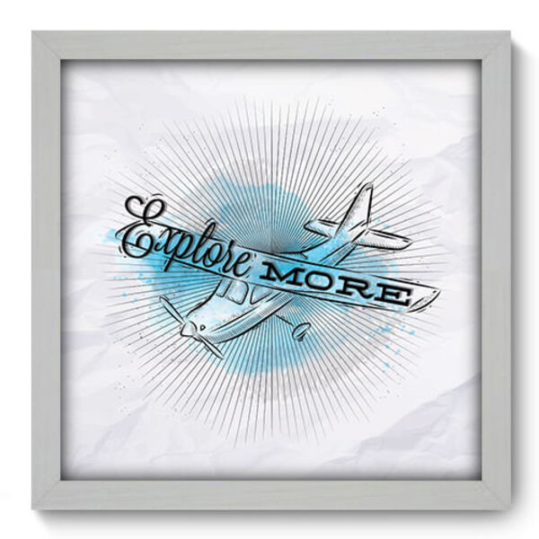 Quadro Decorativo - Explore - 33cm X 33cm - 132qddb