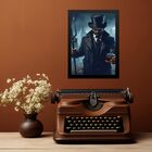 Quadro Decorativo Exu 7 Covas 33x24cm Moldura Branca