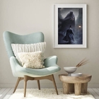 Quadro Decorativo Exú Capa Preta - 60x48cm Moldura:madeira Br