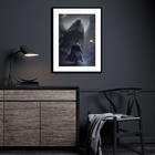 Quadro Decorativo Exú Capa Preta - 60x48cm Moldura:madeira Pr