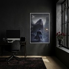 Quadro Decorativo Exú Capa Preta  - 70x50cm Moldura Preta