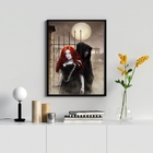 Quadro Decorativo Exu E Pombagira Cemitério 45x34cm Moldura:m