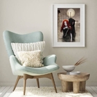 Quadro Decorativo Exu E Pombagira Cemitério - 60x48cm Moldura