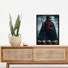 Quadro Decorativo Exu Quebra Osso 24x18cm - Com Vidro Moldura