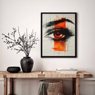 Quadro Decorativo Eyes Ai Art  - 70x50cm Moldura Branca