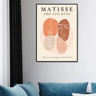 Quadro Decorativo Faces Matisse Minimalista Terra  - 70x50cm