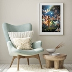 Quadro Decorativo Fadas Coloridas - 60x48cm Moldura:madeira B