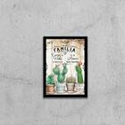 Quadro Decorativo Família É Onde A Vida Começa 45x34cm A3 (45