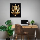 Quadro Decorativo Faraó Egípcio 24x18cm - Com Vidro Moldura P