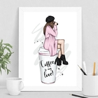 Quadro Decorativo Fashion Coffee Is my love 33x24cm - Com Vid