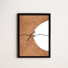 Quadro Decorativo Fé Abstrato 24x18cm Moldura:madeira Branca