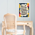 Quadro Decorativo Fé E Esperança 33x24cm - Com Vidro Moldura