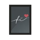 Quadro Decorativo Fé Fundo Preto Com Moldura Preta