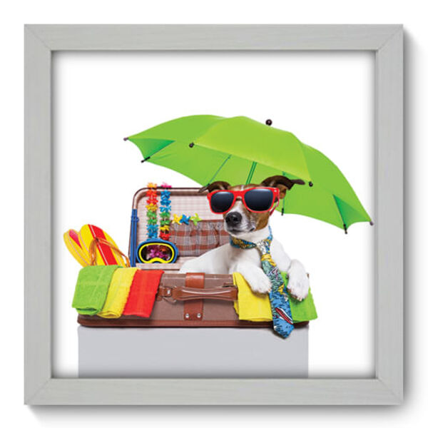 Quadro Decorativo - Férias - 22cm X 22cm - 018qdsb