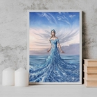 Quadro Decorativo Figura Iemanjá 45x34cm - Com Vidro Moldura: