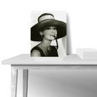 Quadro Decorativo Filme Audrey Hepburn - Canvas - Preta