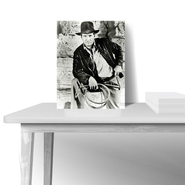 Quadro Decorativo Filme Indiana Jones - Canvas - Preta