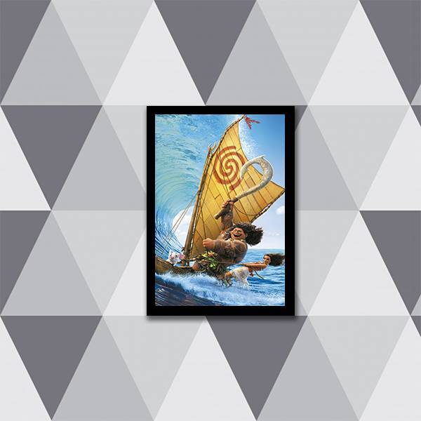 Quadro Decorativo Filme Moana 45x34cm A3 (45 X 34)