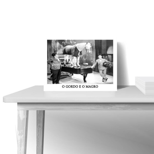 Quadro Decorativo Filme O Gordo E O Magro - Canvas - Sem