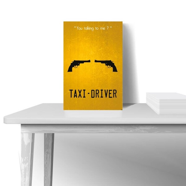Quadro Decorativo Filme Taxi Driver - Vinil - Branca