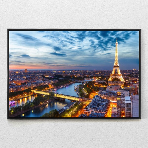 Quadro Decorativo Fim De Tarde França Moderno Com Moldura E S