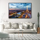 Quadro Decorativo Fim De Tarde França Moderno Com Moldura E S