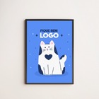 Quadro Decorativo Fique Bem Logo 33x24cm - Com Vidro Moldura: