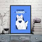 Quadro Decorativo Fique Bem Logo 45x34cm - Com Vidro Moldura: