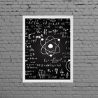 Quadro Decorativo Física Átomo Equação 24x18cm - Com Vidro Mo