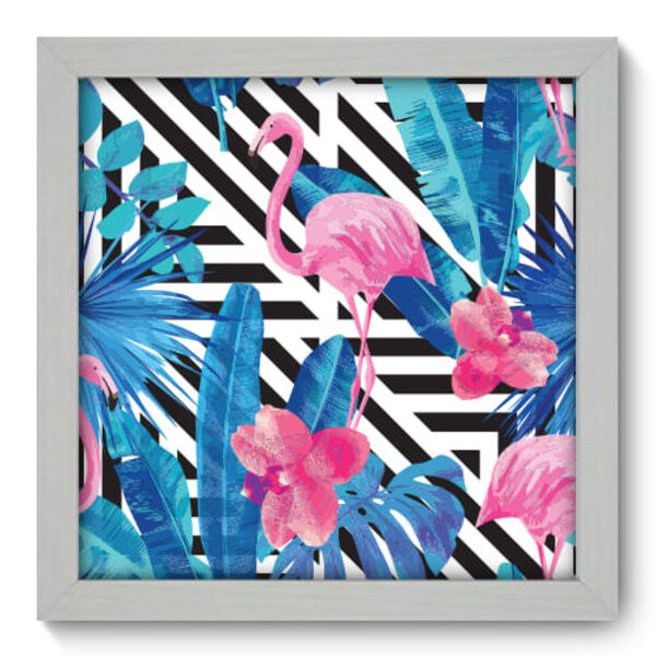 Quadro Decorativo - Flamingo - 22cm X 22cm - 036qnsab