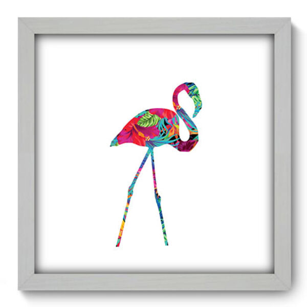 Quadro Decorativo - Flamingo - 33cm X 33cm - 259qdsb