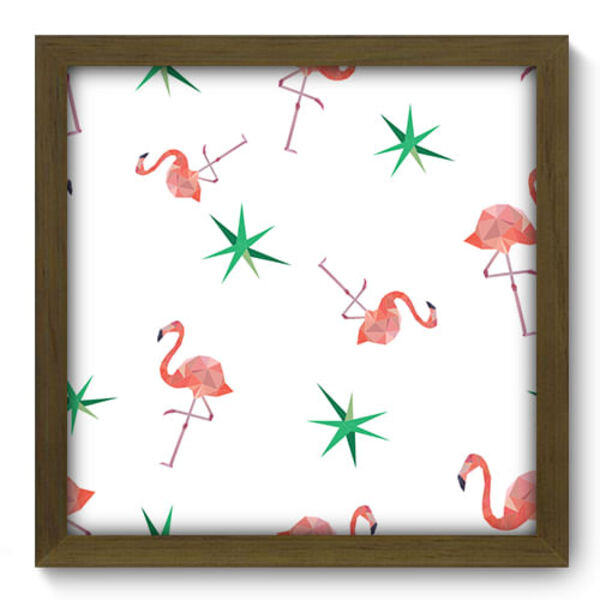 Quadro Decorativo - Flamingos - 33cm X 33cm - 232qdsm