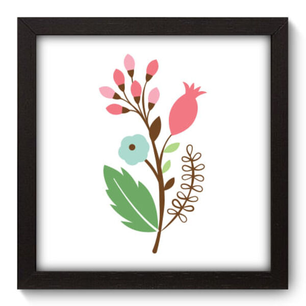 Quadro Decorativo - Flor - 22cm X 22cm - 031qdfp