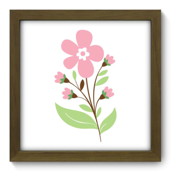 Quadro Decorativo - Flor - 22cm X 22cm - 032qdfm