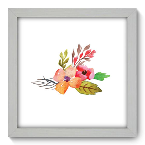 Quadro Decorativo - Flor - 22cm X 22cm - 060qdfb