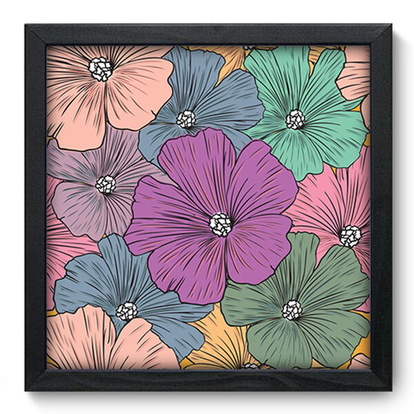Quadro Decorativo - Flor - 33cm X 33cm - 129qdfp