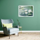 Quadro Decorativo Flor De Lótus - 50x70cm Moldura Branca