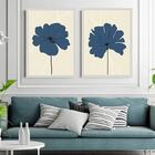 Quadro Decorativo Flor Do Campo Azul  50x70 Quarto Sala