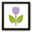 Quadro Decorativo - Flor Lilás - 22cm X 22cm - 013qdbp